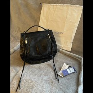 Rebecca Minkoff vanity saddle bag in black